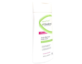 pHisoderm in-shower use on back showing thorough pore-cleansing action