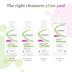 pHisoderm ingredients list on bottle emphasizing clean, dermatologist-tested formula