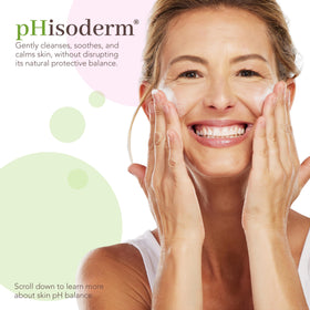 pHisoderm pump dispensing cream texture that hydrates without stripping