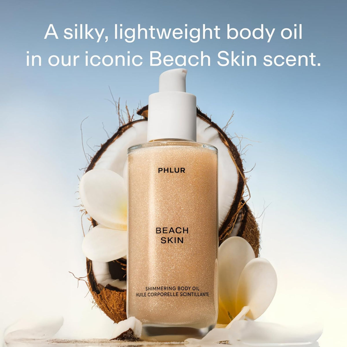 PHLUR pump detail highlighting easy dispensing and mess-free use