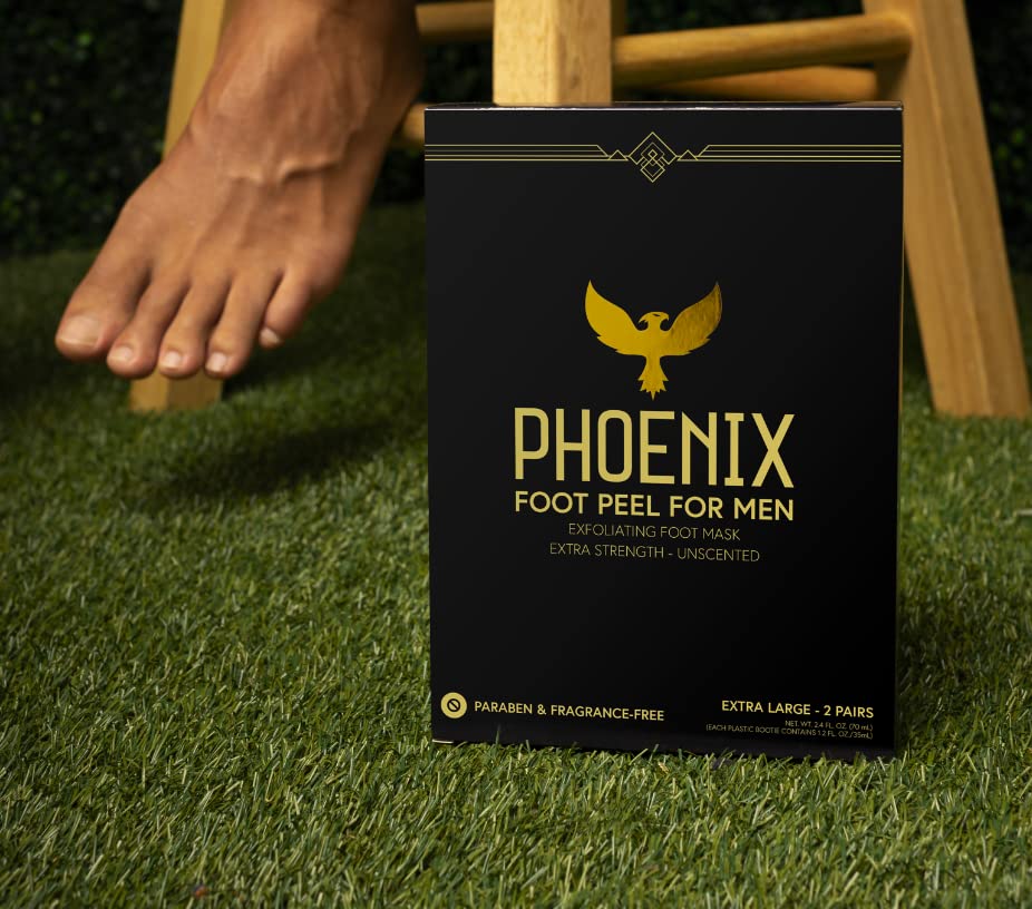 Phoenix Foot Peel application instructions image showing correct wear time