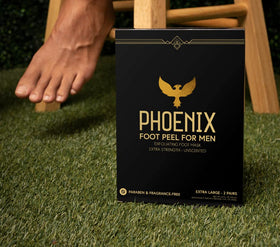Phoenix Foot Peel application instructions image showing correct wear time