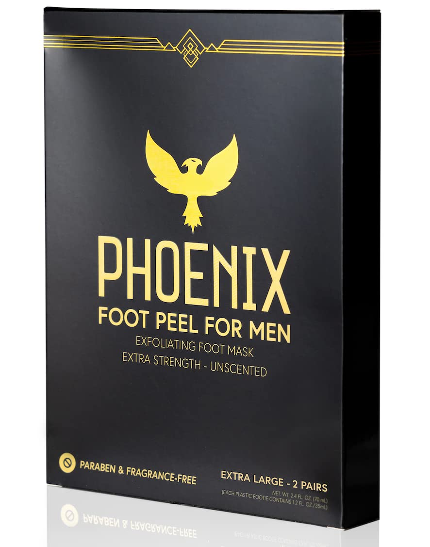 Phoenix Foot Peel front packaging showing benefits and unscented formula