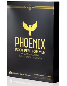 Phoenix Foot Peel front packaging showing benefits and unscented formula