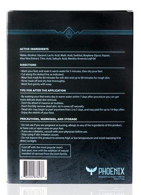 Phoenix Foot Peel menthol solution pour illustrating texture and coverage