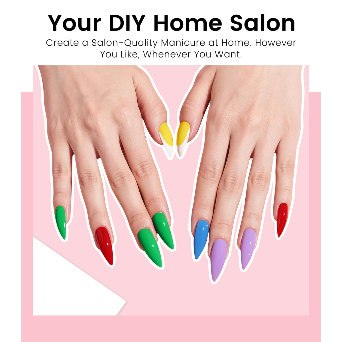 phoenixy hand model displaying swatches to show true color payoff benefit