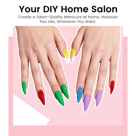 phoenixy hand model displaying swatches to show true color payoff benefit