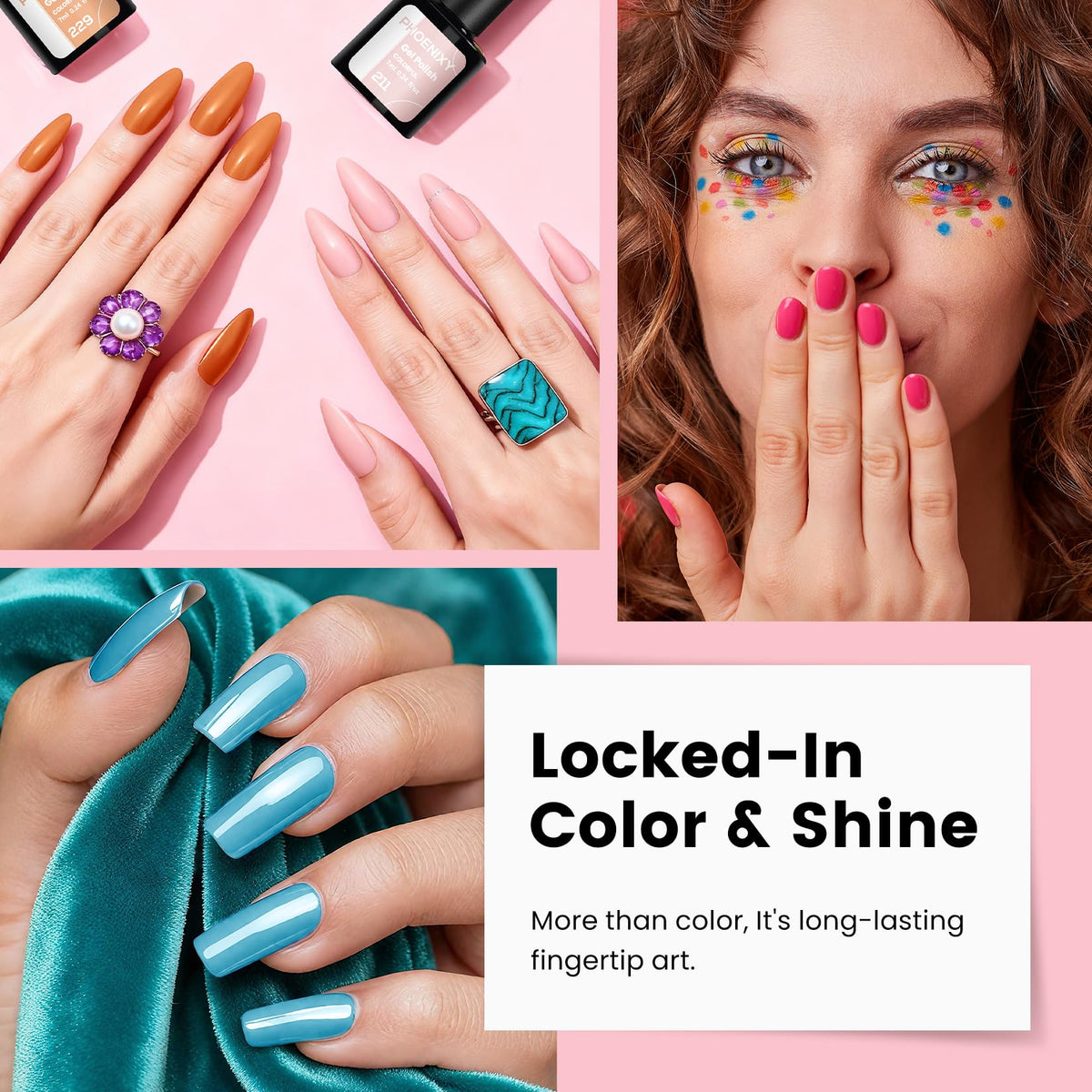 phoenixy base glossy matte and glitter tops for finish versatility benefit