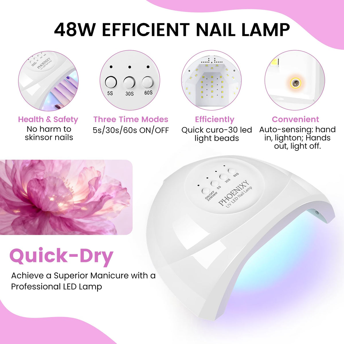 phoenixy nail drill with six bits for precise shaping and cuticle care