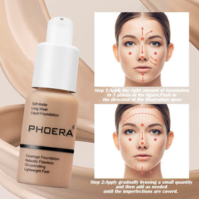 PHOERA before and after cheek shot demonstrating concealing effect