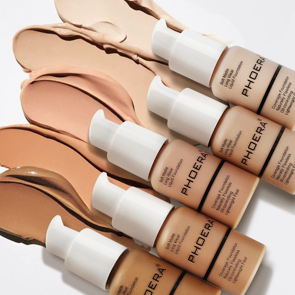 PHOERA foundation on vanity with mirror showing everyday lifestyle use