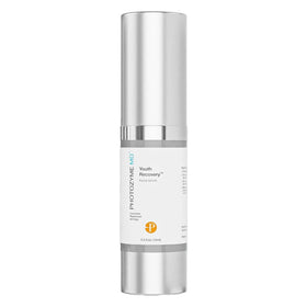 Photozyme bottle front view showing compact 0.5 fl oz size and sleek packaging benefit