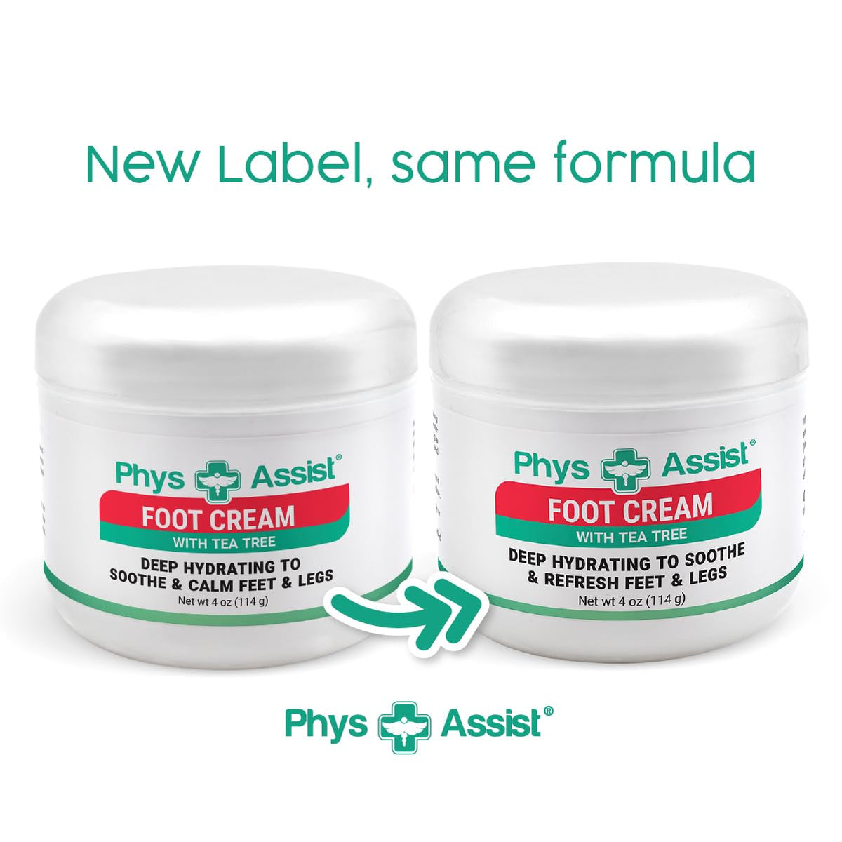 PhysAssist results on feet showing softer, smoother heels after use