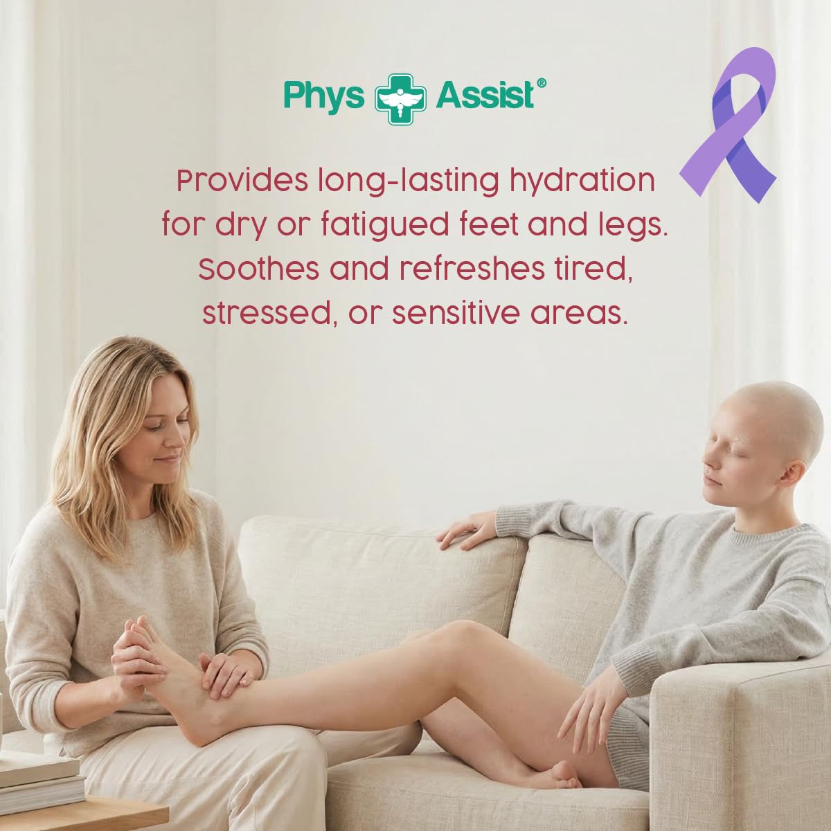 PhysAssist ingredients label featuring tea tree peppermint arnica benefits