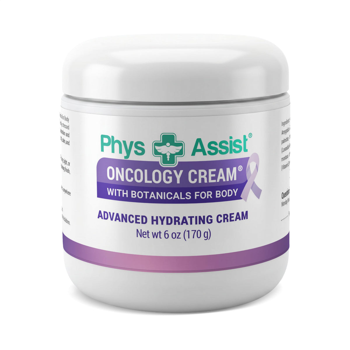 PhysAssist front jar 6 oz showing packaging and brand for soothing hydration