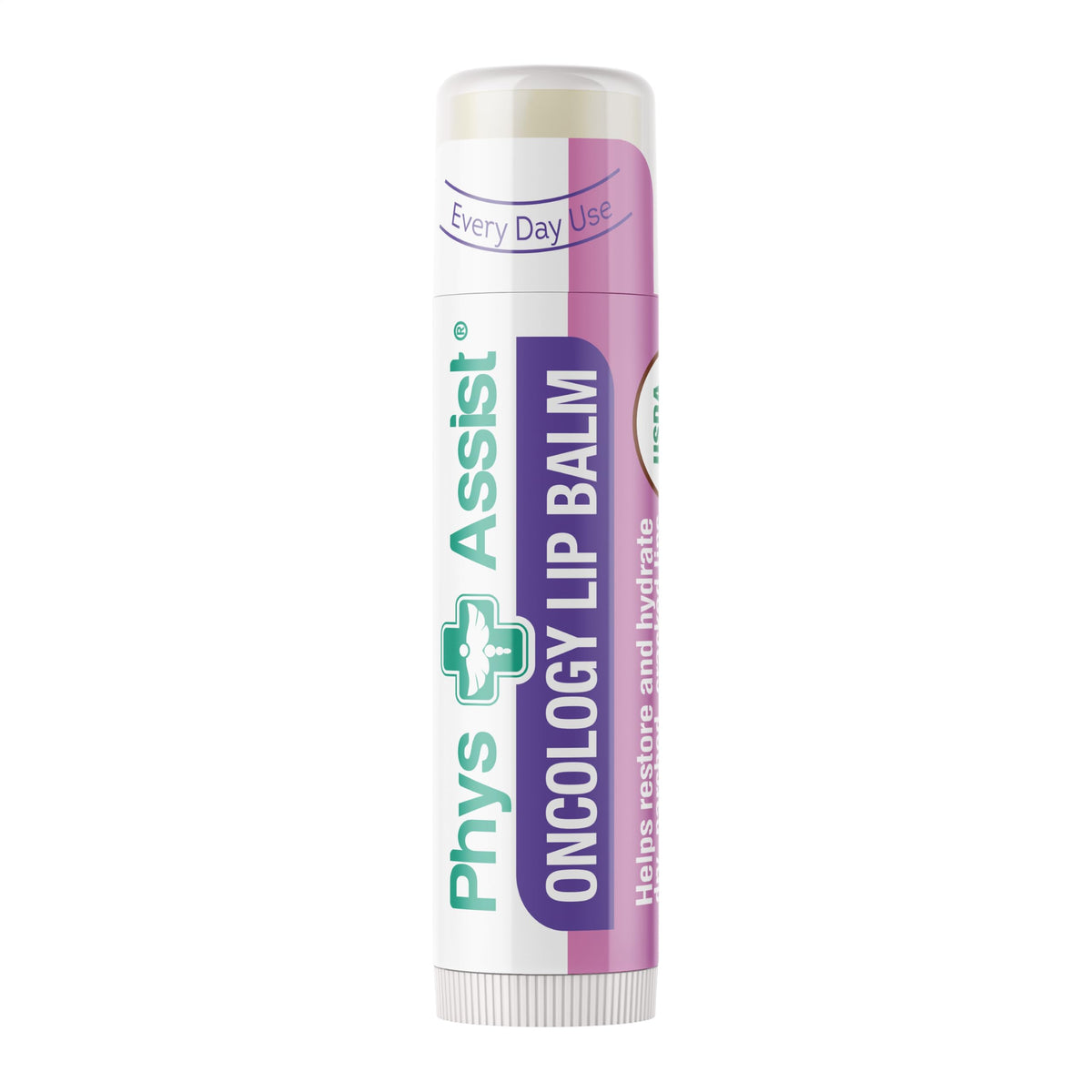 PhysAssist open balm twist-up texture gliding smoothly for immediate hydration