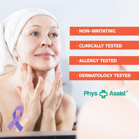 PhysAssist applied to face during morning routine illustrating lightweight hydration