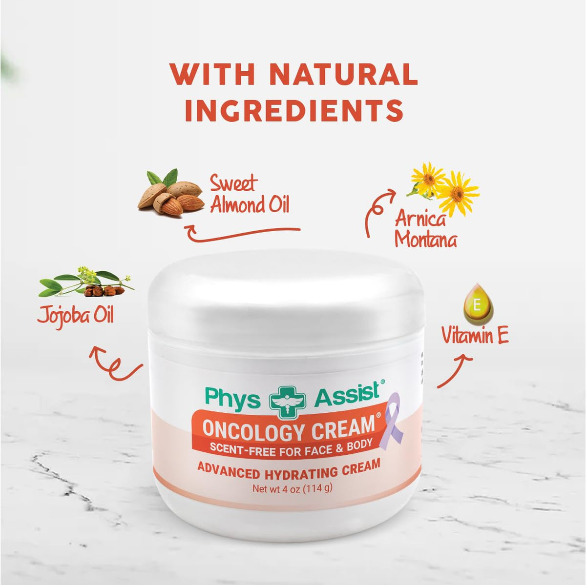 PhysAssist cream on hand demonstrating spreadability for quick skin comfort