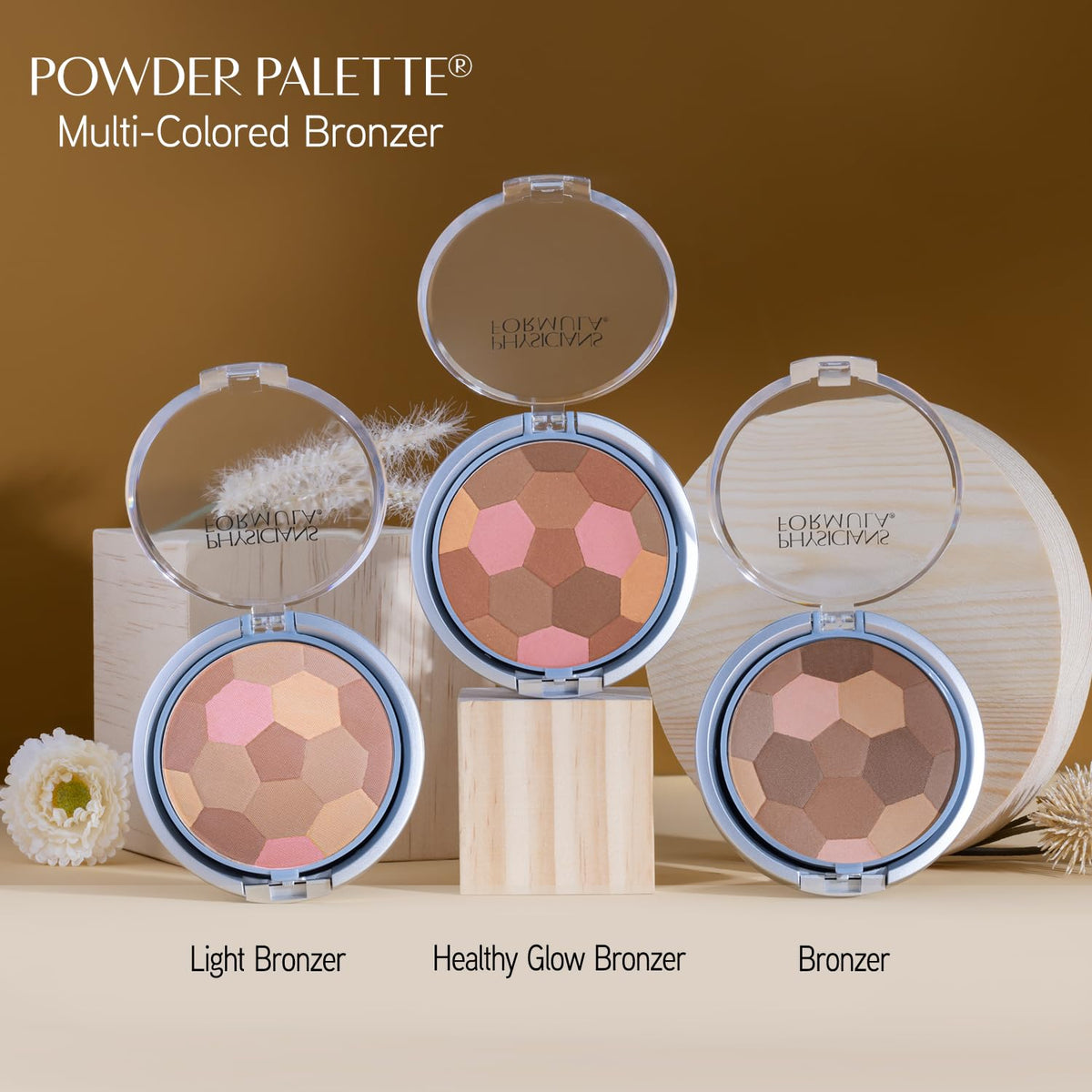 Physicians Formula application on cheek demo showing natural matte warmth benefit