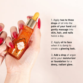 Physicians Formula bottle beside common items illustrating compact size and travel convenience
