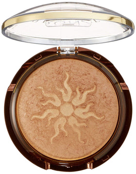 Physicians Formula open compact displaying baked tan enhancer and color payoff