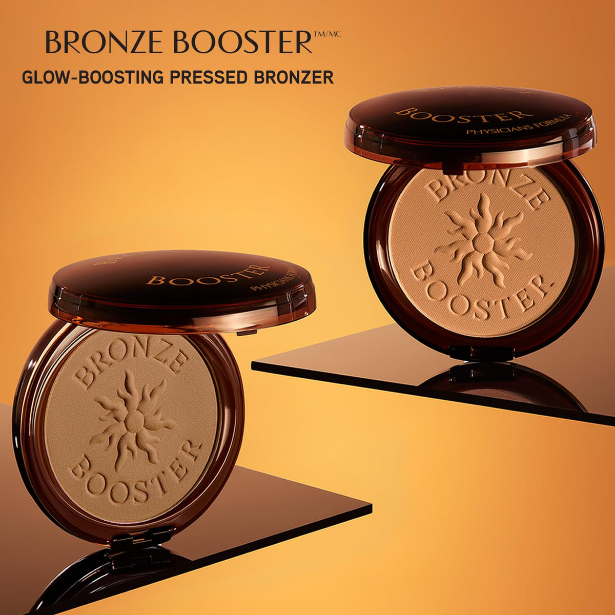 Physicians Formula bronzer applied on cheek demonstrating natural warm glow