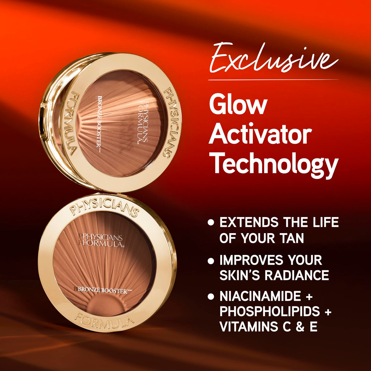Physicians Formula product label showing Glow Activator Technology benefits