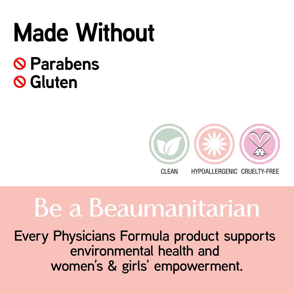 Physicians Formula product label close-up listing butter complex ingredients and benefits