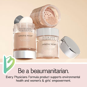 Physicians Formula in travel bag lifestyle shot showing portability and touchups