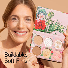 Physicians Formula open palette showing bronzers blushes highlighters for versatility
