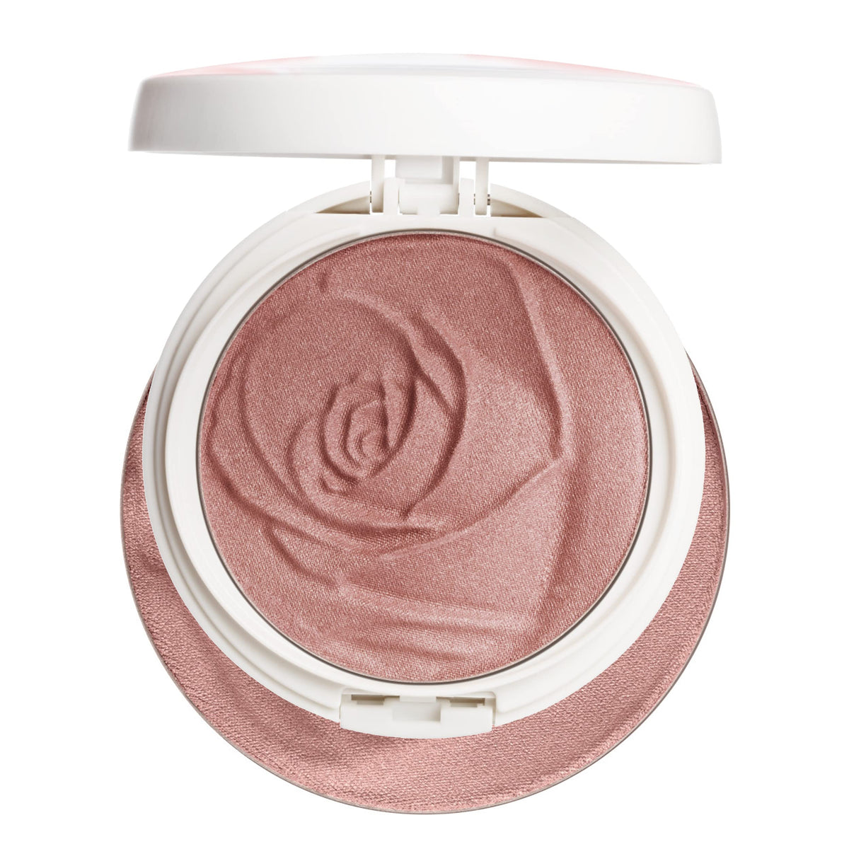 Physicians Formula powder texture close-up showing fine micro-pearls for soft-focus