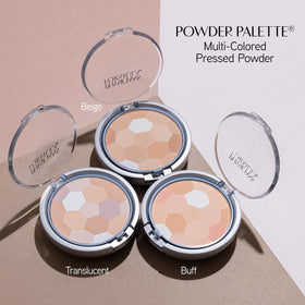Physicians Formula powder placed inside bag showing on-the-go touch-up benefit