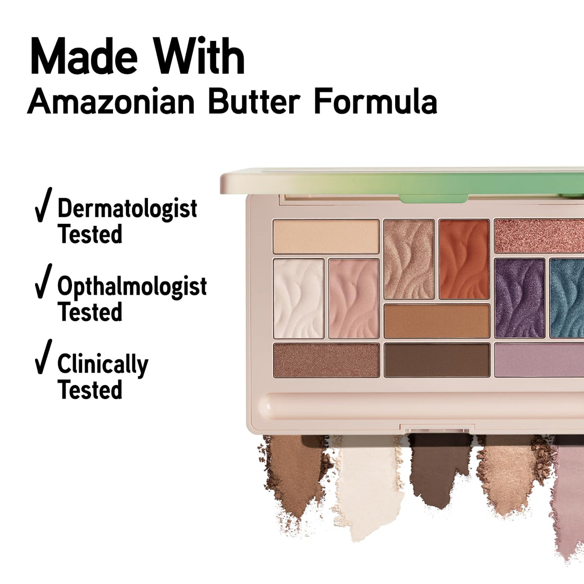 Physicians Formula palette held in hand to show size and travel-friendly scale