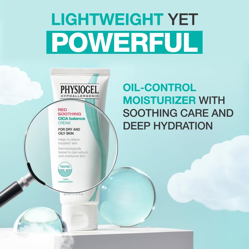 PHYSIOGEL tube close-up showing lightweight texture and fast absorption