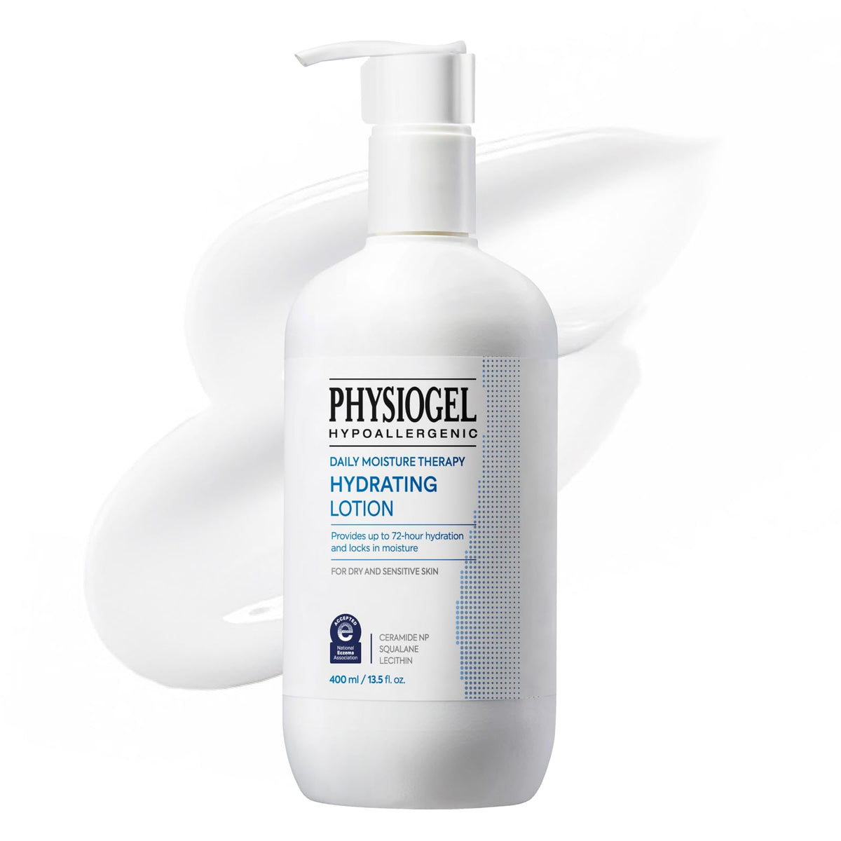 PHYSIOGEL front packaging 13.5 fl oz showing product benefits