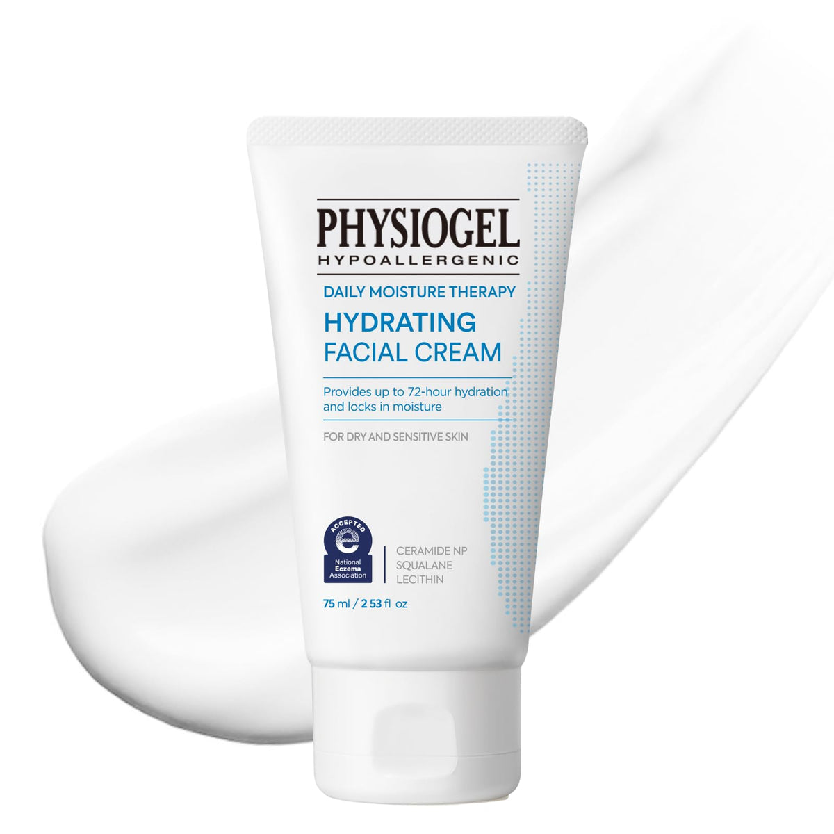 PHYSIOGEL front packaging showing tube and brand reassurance