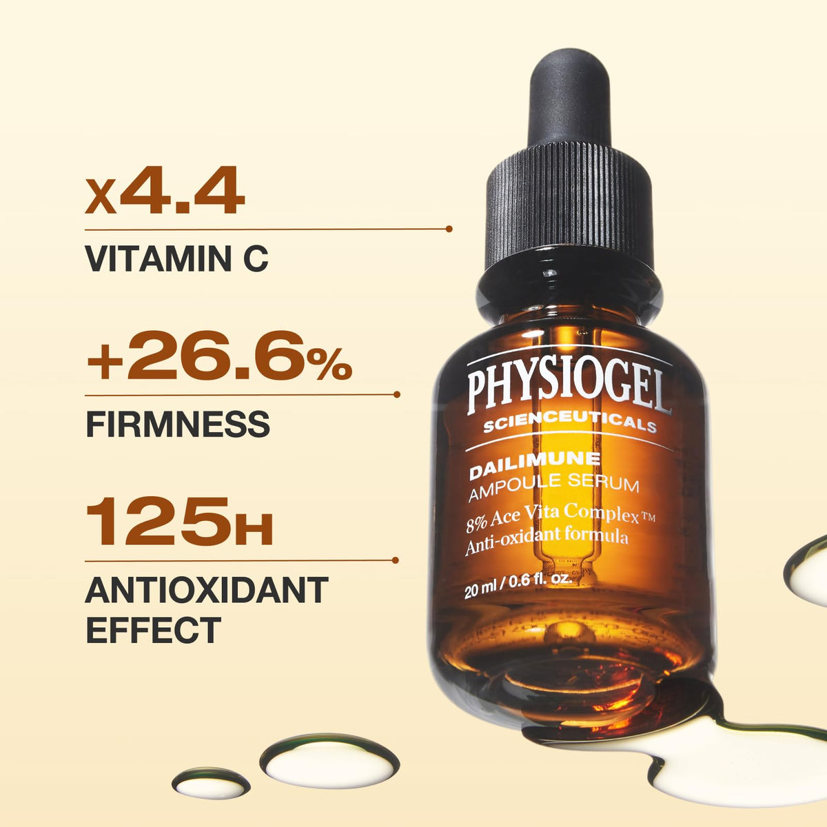 PHYSIOGEL serum texture on skin demonstrating fast absorption and hydration benefit