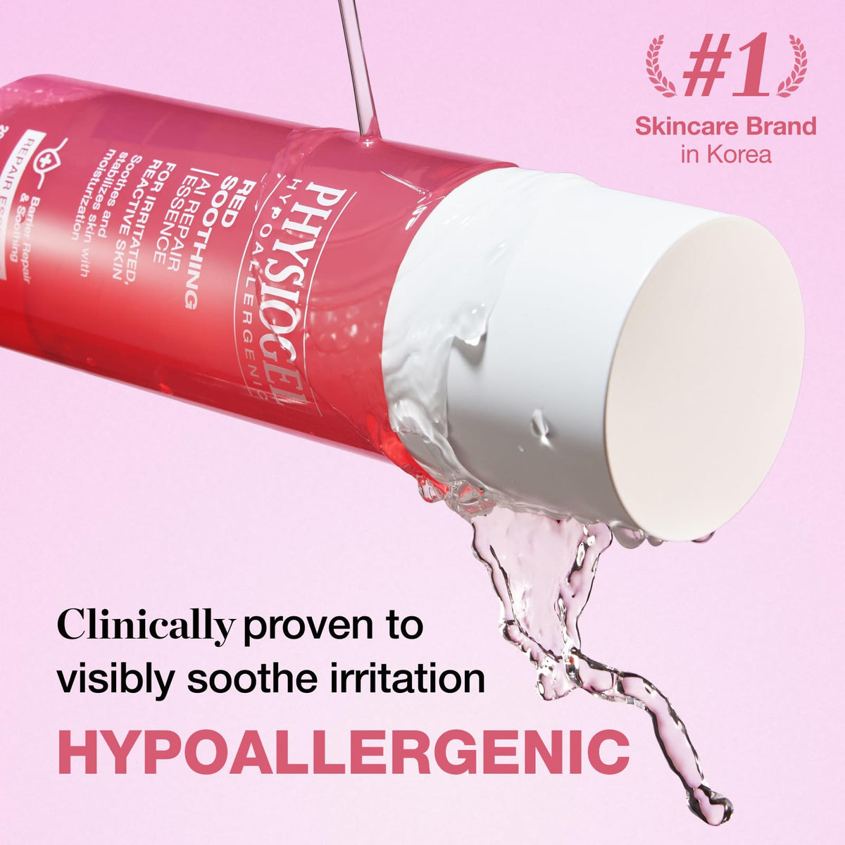 PHYSIOGEL close-up of essence drop highlighting lightweight texture