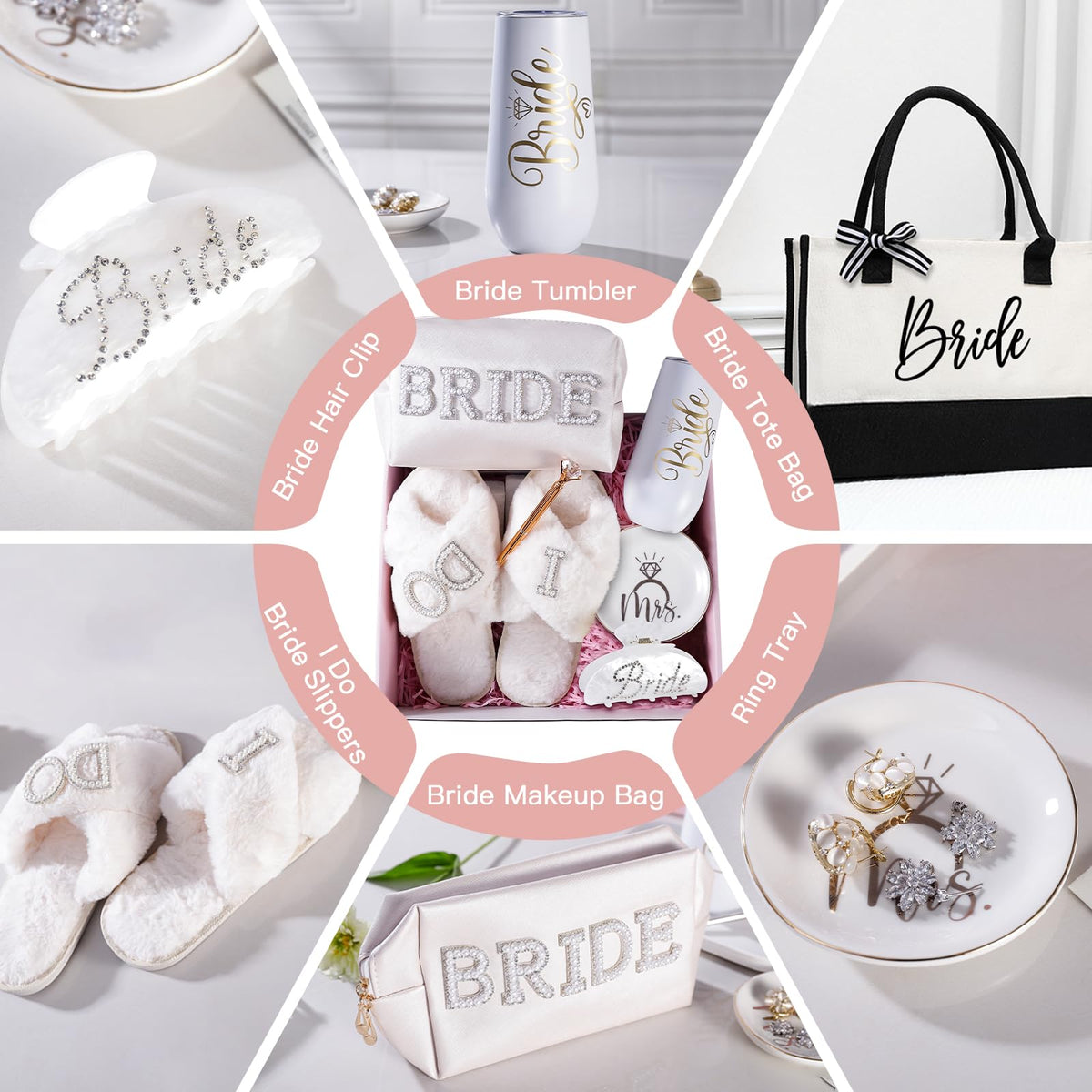 Physkoa bride gift set lifestyle scene conveying joyful bridal prep