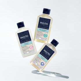 PHYTO shampoo being massaged into scalp for effective cleansing