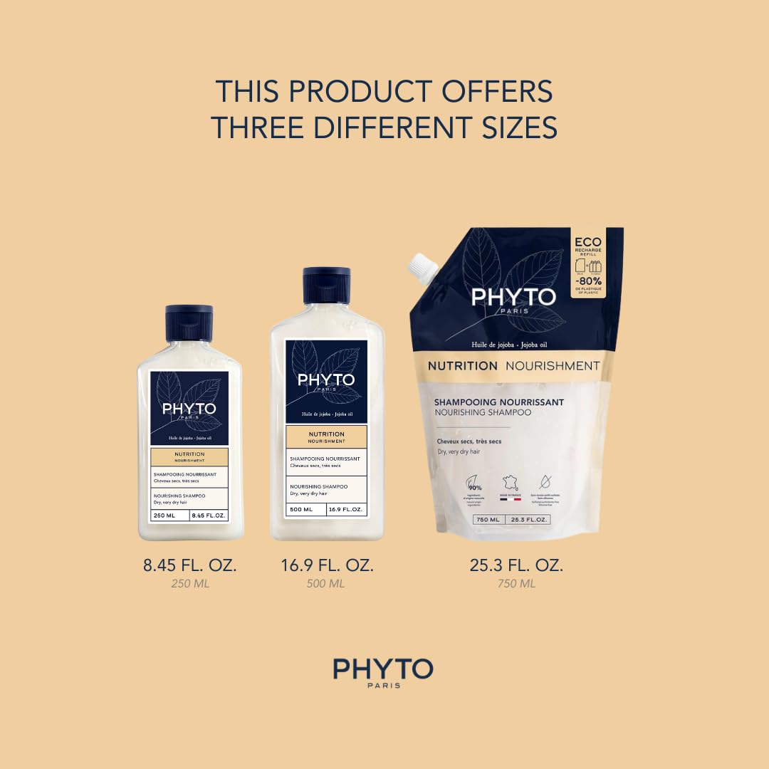 PHYTO lather on wet hair showcasing gentle cleanse and hydration