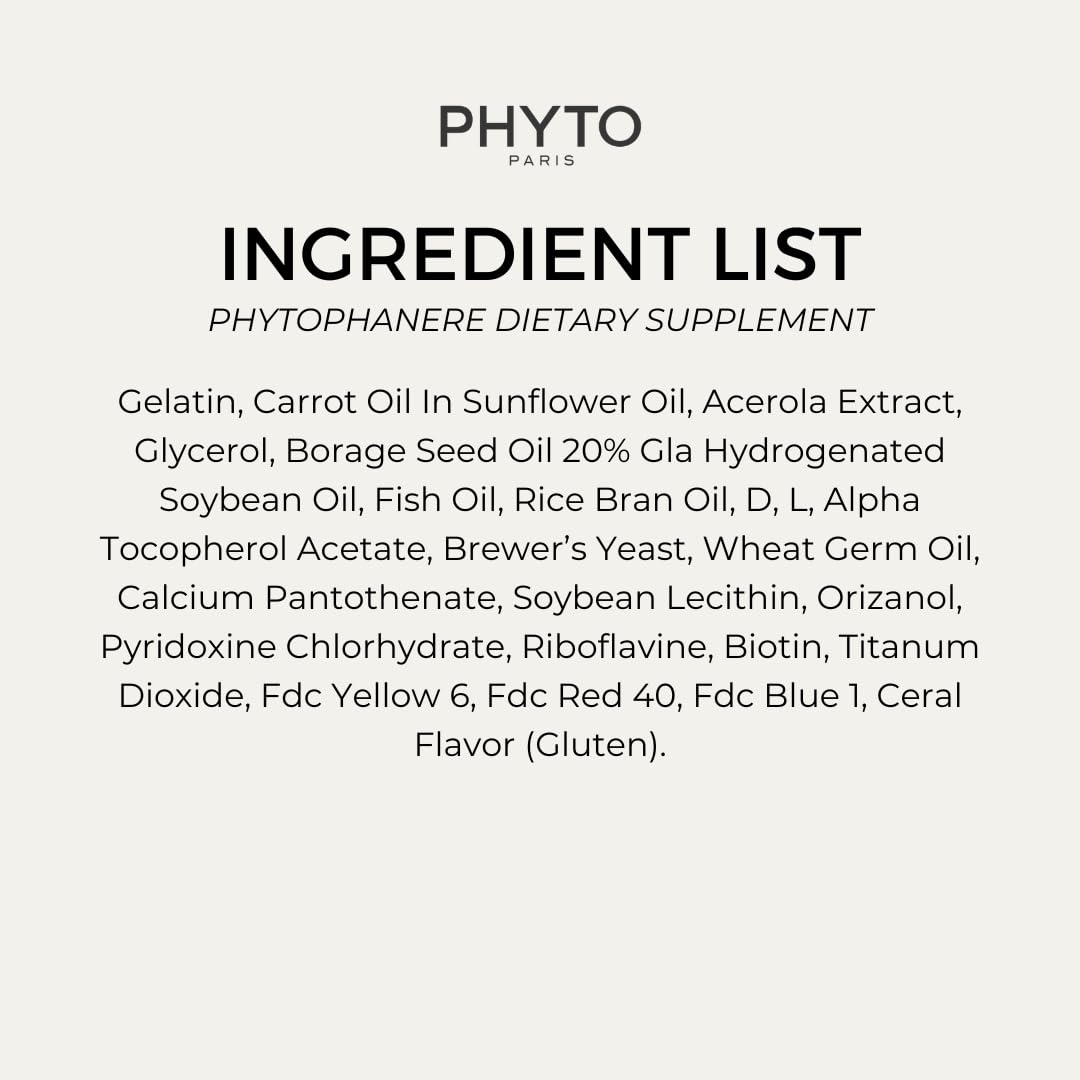 PHYTO bottle open with capsules showing the recommended two-a-day dose