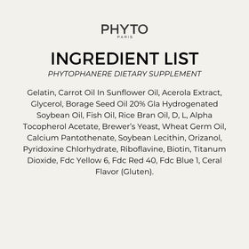 PHYTO bottle open with capsules showing the recommended two-a-day dose