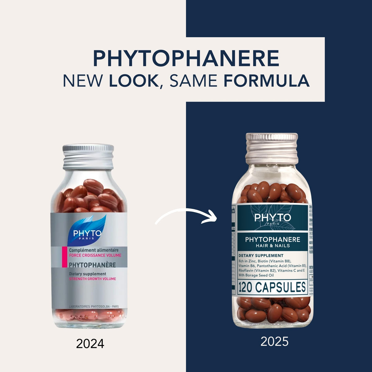 PHYTO close-up of a soft capsule, highlights smooth texture for easy swallowing