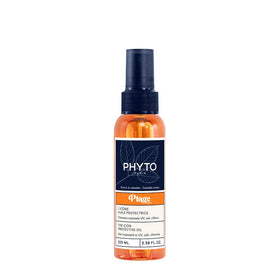 PHYTO Plage front bottle shot showing protective oil and travel size benefit