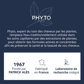 PHYTO jar on bathroom shelf in lifestyle setting suggesting everyday salon care