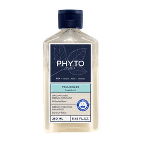 PHYTO bottle front packaging showing label and benefit for dandruff control