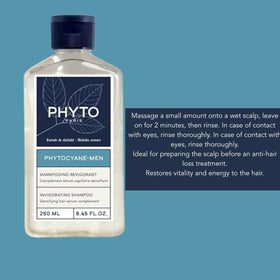 PHYTO shampoo lather on scalp illustrating gentle cleansing and refreshed feel