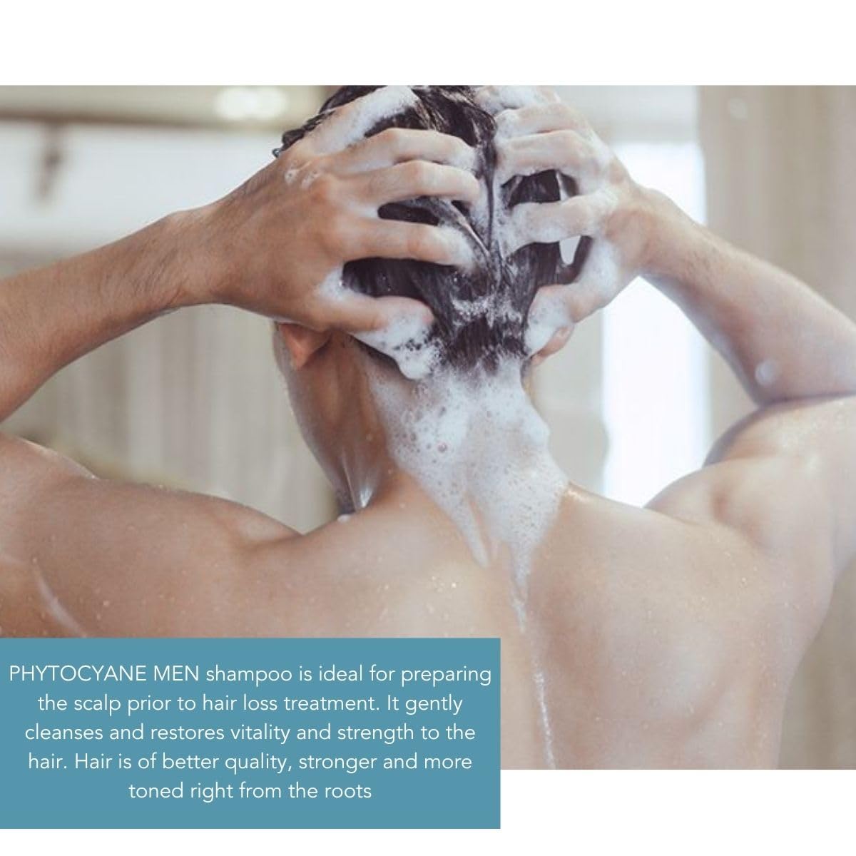 PHYTO creamy shampoo texture close-up highlighting smooth, lightweight lather