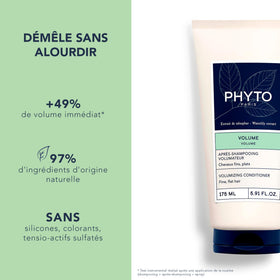 PHYTO conditioner texture dispensed to show lightweight, non-greasy formula